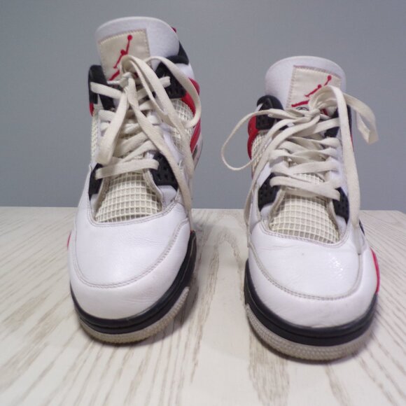 NIKE JORDAN 4 RETRO RED CEMENT SIZE 10.5 MEN DH6927-161 NO BOX PRE OWNED main image 9